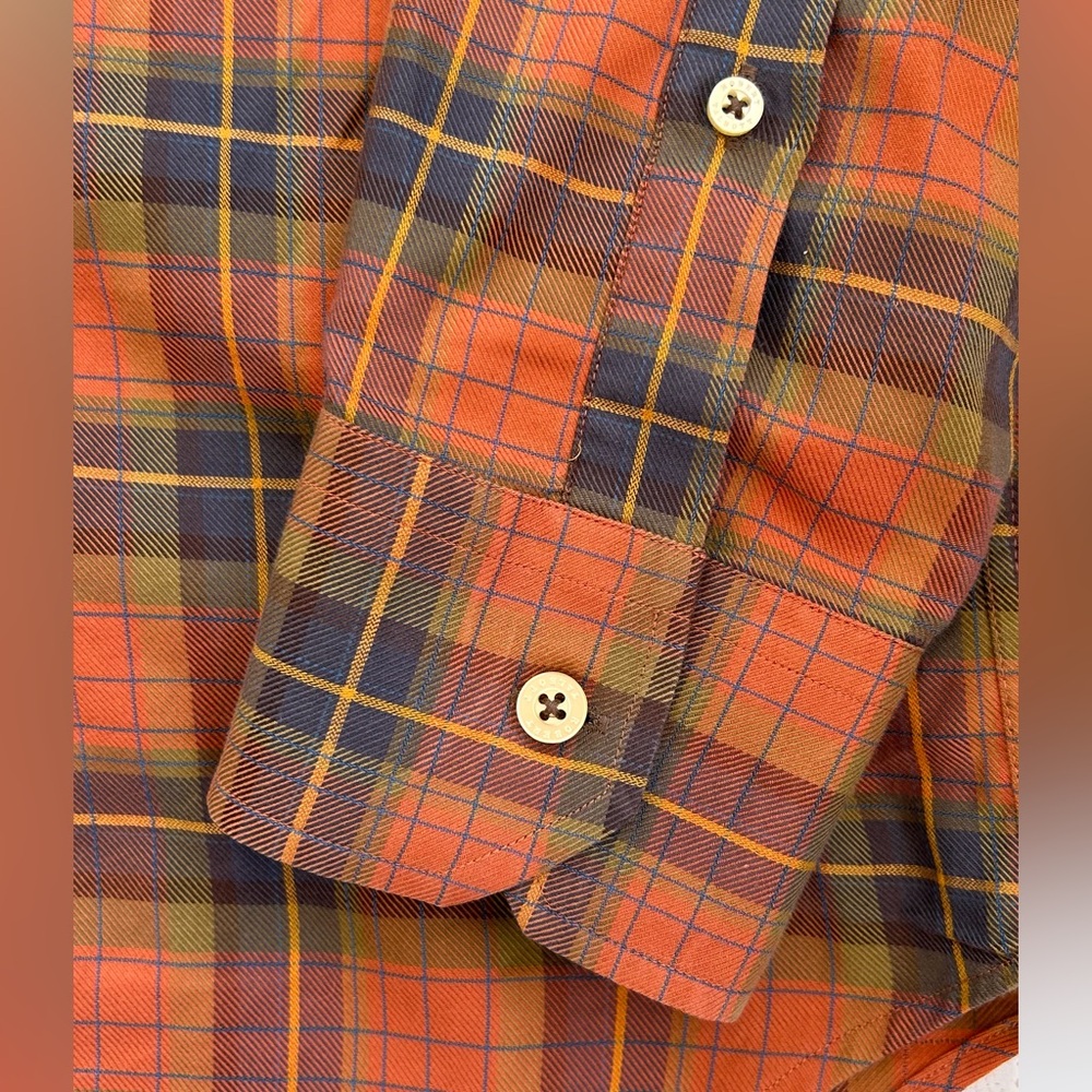 Robert Talbott Men’s Button Down Flannel Shirt Me… - image 3